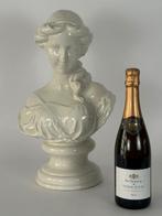 Buste, Bust of a young woman - 46 cm - Craquelé porselein, Antiquités & Art, Curiosités & Brocante