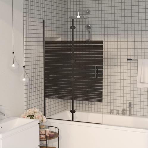 vidaXL Douchewand inklapbaar 80x140 cm zwart, Doe-het-zelf en Bouw, Sanitair, Nieuw, Verzenden