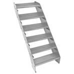 Verstelbare 6-delige verzinkte trap - 600 mm breed, Doe-het-zelf en Bouw, Ladders en Trappen, Verzenden, Nieuw