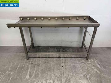 RVS Afvoertafel / rollenbaan tbv doorschuifvaatwasser 168 cm, Ophalen of Verzenden