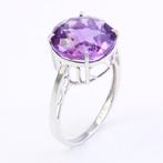 Sans Prix de Réserve - Bague - 14 carats Or blanc Améthyste