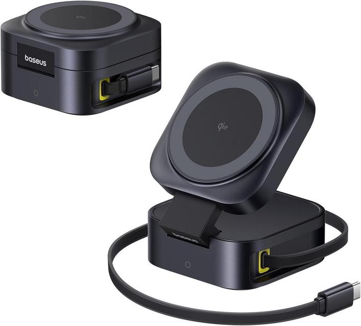 Draadloze oplader - Iphone - Magsafe - USB-C - 67W - Zwart -, Télécoms, Téléphonie mobile | Chargeurs pour téléphone, Envoi