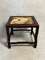 Tafel gesigneerd - Hout, Marmer - China - Eind 20e eeuw, Antiek en Kunst