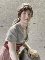 Royal Dux Porzellan-Manufaktur - Statue, Large figure Girl, Antiek en Kunst