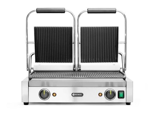 Hendi Contactgrill | Dubbel | Geheel Geribd | 230v/3600w | 5, Zakelijke goederen, Horeca | Keukenapparatuur, Ophalen of Verzenden