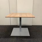 Vierkante tafel 90x90 cm, havanna blad - grijs metalen poot, Bureau
