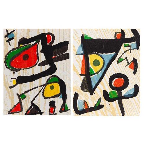 Joan Miro (1893-1983) - Sans Titre - ( 2 woodcuts ), Antiek en Kunst, Antiek | Overige Antiek