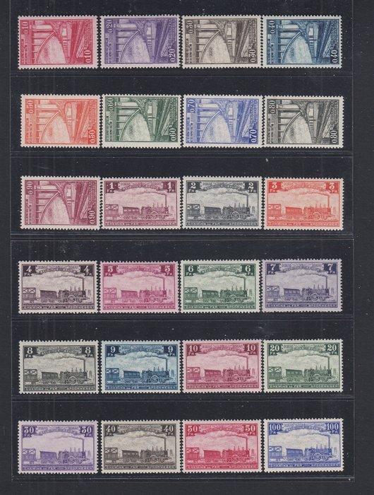 België 1935 - spoorwegen - eeuwfeest - TR 178/201 LUXE ( met, Postzegels en Munten, Postzegels | Europa | België