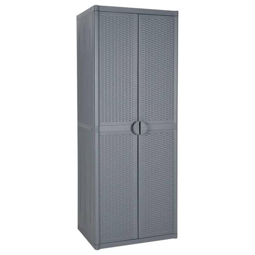 vidaXL Armoire de rangement de jardin gris 65x45x172 cm, Maison & Meubles, Armoires | Autre, Neuf, Envoi