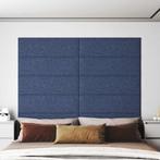 vidaXL Wandpanelen 12 st 3,24 m² 90x30 cm stof blauw, Doe-het-zelf en Bouw, Verzenden, Nieuw