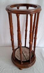 Paraplustandaard/rek - Hout, Textiel - ronde inzet met, Antiek en Kunst