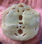 Grote jade met vissen, geluk, welvaart - Qing Dynastie