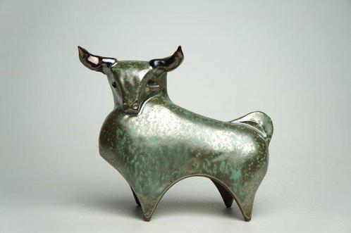 Urszula Despet - sculptuur, Modern Bull - 14 cm - Keramiek -, Antiek en Kunst, Antiek | Glaswerk en Kristal