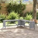 vidaXL Tuinhoekbank met plantenbak 117 cm massief acaciahout, Tuin en Terras, Verzenden, Nieuw