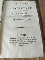 A. M. Legendre - Éléments de Géométrie - 1809, Antiek en Kunst