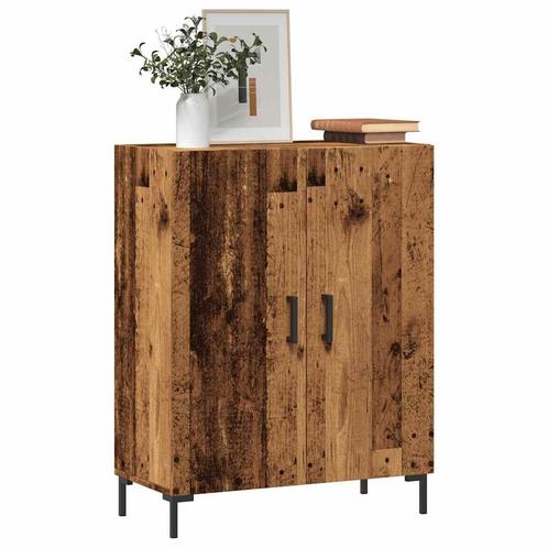 vidaXL Dressoir 69,5x34x90 cm bewerkt hout oud houtkleurig, Huis en Inrichting, Kasten | Dressoirs, Nieuw, Verzenden