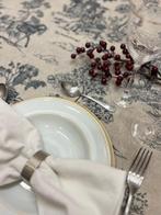 Toile de Jouy tafelkleed voor grote eetgedeeltes. Franse, Antiek en Kunst