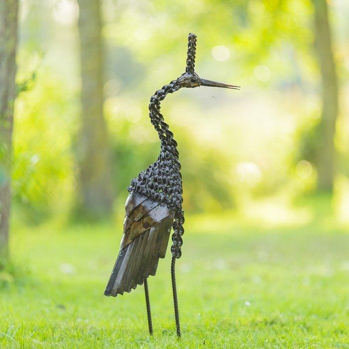 sculptuur, Secretarisvogel van gedraaid metaal - 120cm -, Antiek en Kunst, Curiosa en Brocante