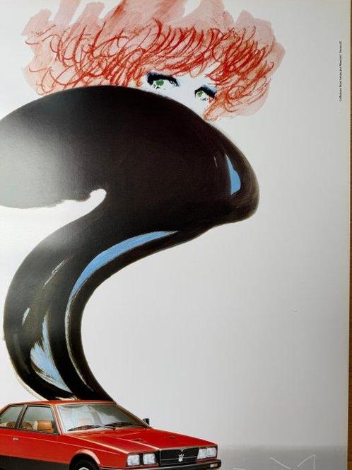 René Gruau - Poster Pubblicitario-MASERATI- La tradizione, Antiek en Kunst, Kunst | Tekeningen en Fotografie