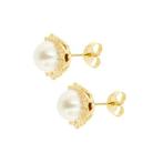 Oorstekers - 18 karaat Geel goud Parel, Handtassen en Accessoires, Antieke sieraden