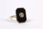 Ring - 14 karaat Geel goud, Platina Diamant (Natuurlijk) -, Handtassen en Accessoires, Ringen, Nieuw