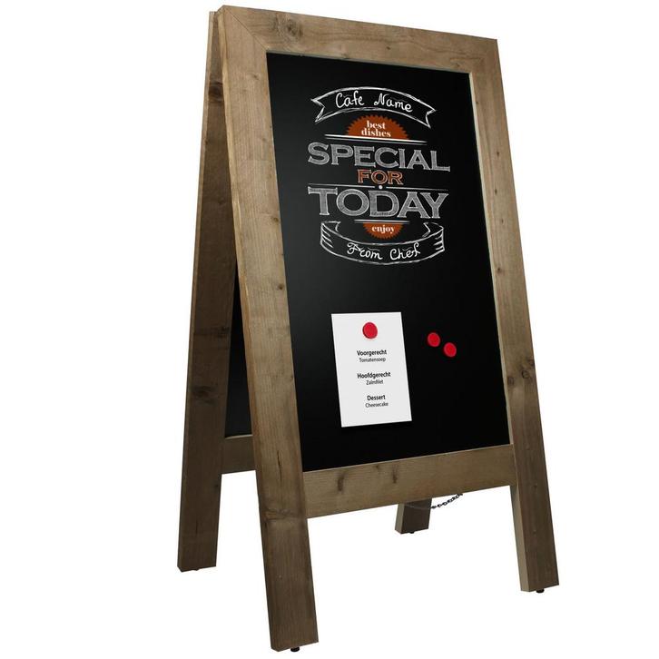 Magnetisch Krijtstoepbord Steigerhout 75x135 cm, Zakelijke goederen, Overige Zakelijke goederen, Verzenden