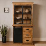Buffetkast Mangohout Milan 120 Met Deurtjes Recht, Huis en Inrichting, Kasten | Buffetkasten, 100 tot 150 cm, Nieuw, Industriële meubels