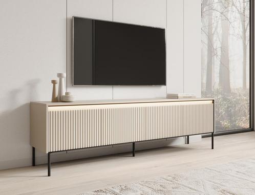 Meubella TV-Meubel Timoteo beige 190 cm, Huis en Inrichting, Kasten |Televisiemeubels, 25 tot 50 cm, Nieuw, 150 tot 200 cm, Overige materialen