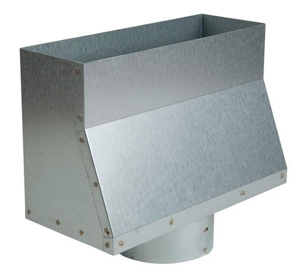 Rechte roosterschoen 305 x 102mm met aansluiting Ø 125mm, Bricolage & Construction, Ventilation & Extraction, Envoi