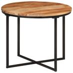 vidaXL Table basse 55x55x45 cm bois massif acacia et fer, Maison & Meubles, Verzenden, Neuf