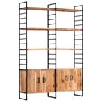vidaXL Boekenkast met 4 schappen 124x30x180 cm massief, Huis en Inrichting, Kasten | Boekenkasten, Verzenden, Nieuw