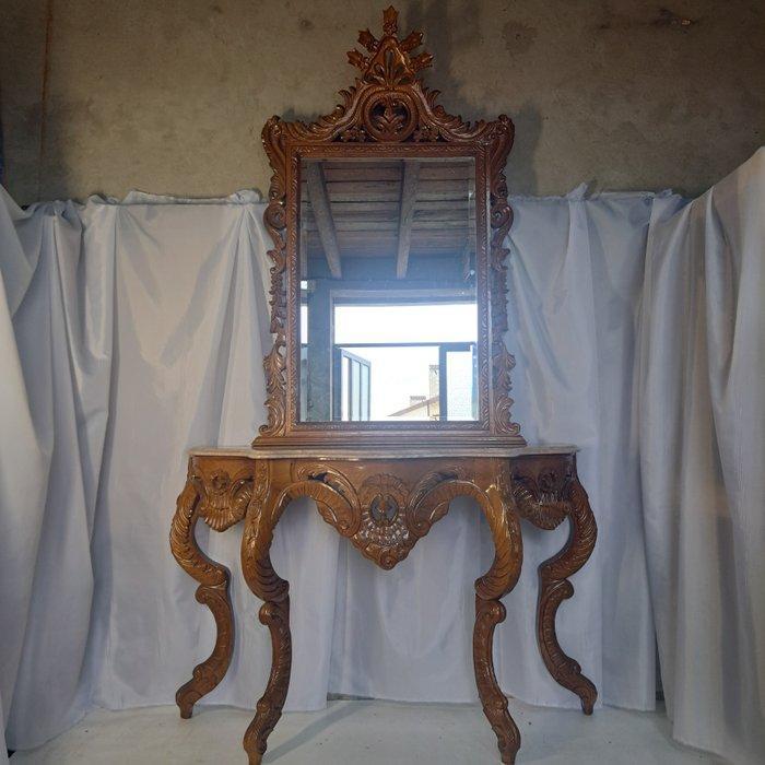 Wandtafel - Hout, Marmer, Antiek en Kunst, Antiek | Overige Antiek