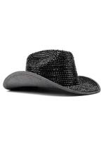 Cowboyhoed Donkergrijs Strass Steentjes Grijze Cowgirl Weste, Kleding | Dames, Ophalen of Verzenden, Nieuw