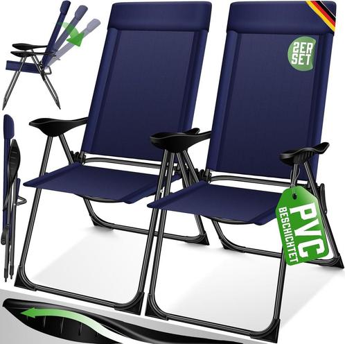 KESSER® Tuinstoel Opklapbaar - Set van 2 - Antislip - Blauw, Huis en Inrichting, Overige Huis en Inrichting, Verzenden