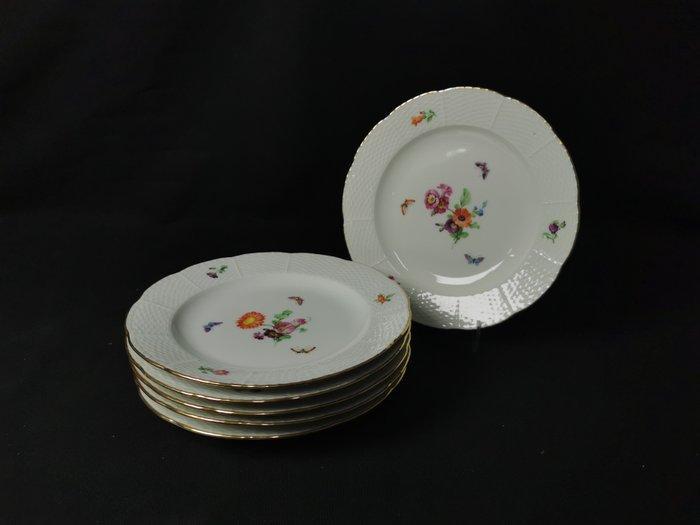 KPM - Tellerform Alt-Osier, fiori e farfalla - 6 piatti da, Antiquités & Art, Antiquités | Meubles | Tables