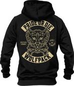 PRIDE or Die Wolfpack Hoodie Sweater Zwart, Kleding | Heren, Sportkleding, Pride or Die, Verzenden, Zwart, Vechtsport