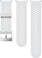 24 ATH1 SILICONE STRAP WHITE/STEEL S+M, Verzenden
