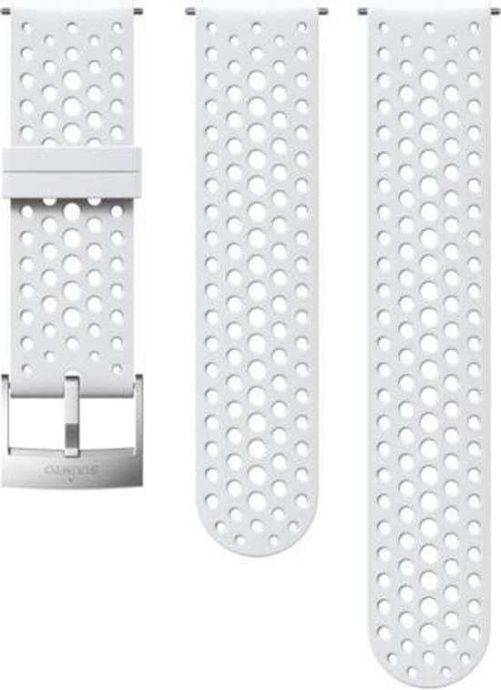 24 ATH1 SILICONE STRAP WHITE/STEEL S+M, Bijoux, Sacs & Beauté, Montres connectées, Envoi