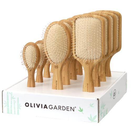 Olivia Garden Bamboo Touch Nylon Display 12 Stuks (Borstels), Handtassen en Accessoires, Uiterlijk | Haarverzorging, Nieuw, Verzenden