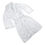 Peignoir Blanc Manches Raglan Coton GOTS Taille: M/XL, Maison & Meubles, Verzenden