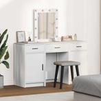 vidaXL Kaptafel met lade 3 pcs Wit 50 x 41 x 135 cm Bewerkt, Verzenden, Nieuw