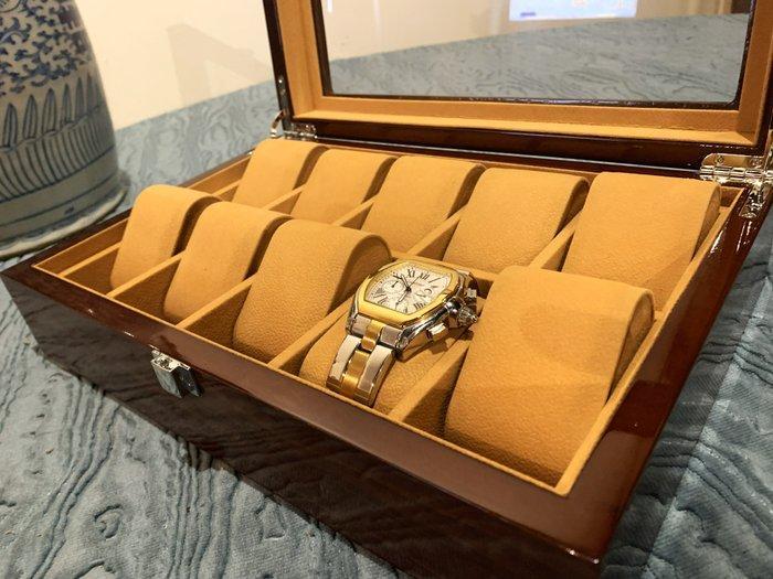 PRESTIGE - Boîte - Bois dAcajou - Boite à Montres 10 Slots, Antiek en Kunst, Curiosa en Brocante
