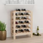 vidaXL Wijnrek 61,5x30x82 cm massief grenenhout, Verzenden, Nieuw