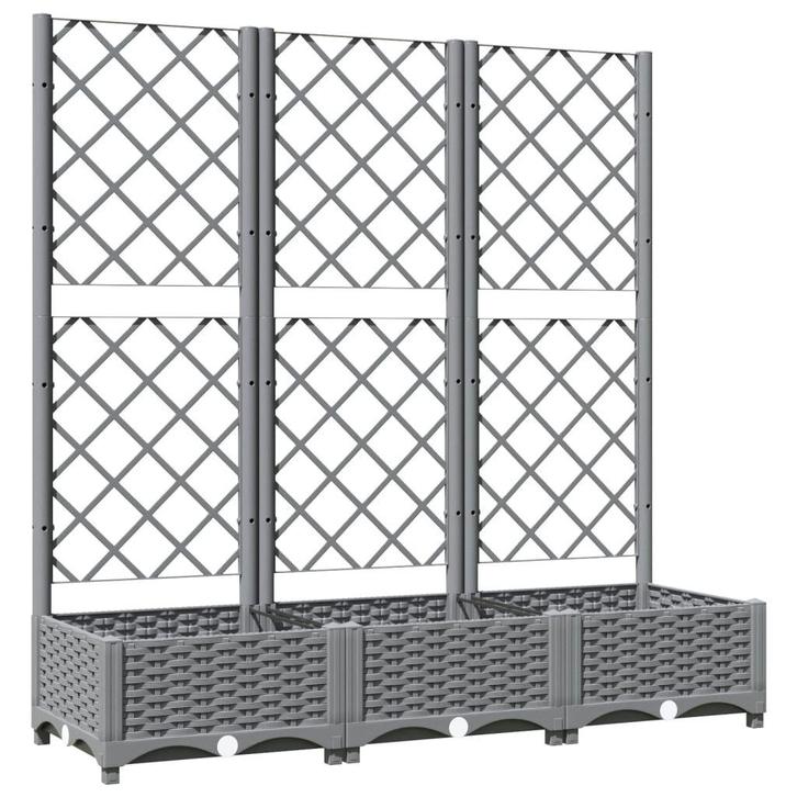 Grote Plantenbak met Latwerk | OP = OP | 51% Korting!, Tuin en Terras, Bloembakken en Plantenbakken, 60 cm of meer, 100 cm of meer