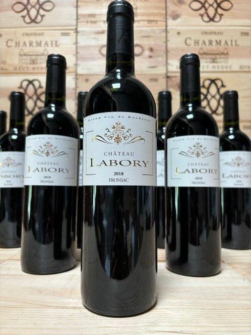 2018 Château Labory - Canon-Fronsac - 12 Bouteilles (0,75 L), Verzamelen, Wijnen