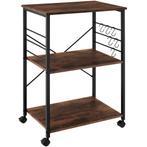 tectake Serveerwagen Rugby 65,5x45,5x88,5cm - Industrieel ho, Verzenden