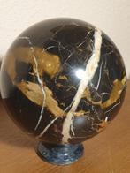 Portoro Marmer Bol - Hoogte: 14 cm - Breedte: 14 cm- 2.8 g -