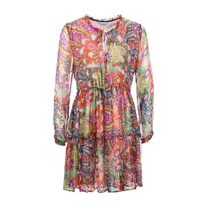 Frogbox • kleurrijke retro jurk • 36, Kleding | Dames, Truien en Vesten, Rood, Nieuw, Maat 36 (S), Verzenden