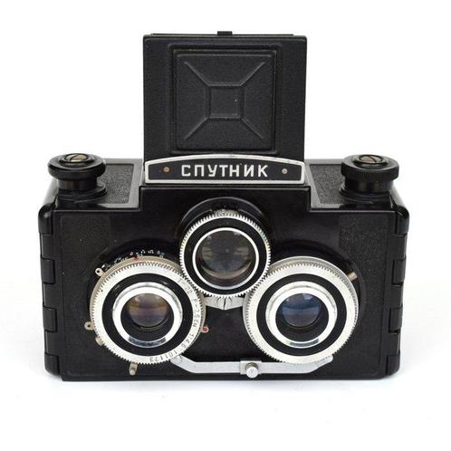 Sputnik met Lomo 75mm lenzen Caméra stéréo, Verzamelen, Foto-apparatuur en Filmapparatuur
