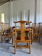 Stoel - Hout - Eettafel en 8 stoelen, Antiek en Kunst